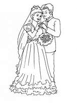 coloriage photo de mariage